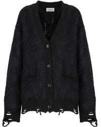 Laneus - Cardigan À Effet Usé - Lyst