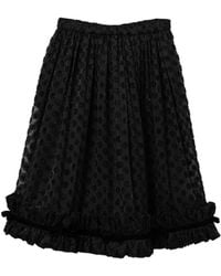 Noir Kei Ninomiya - Polka-Dot Ruffled Midi Skirt - Lyst