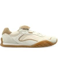 Fendi - Wave Pulse Panelled Leather Sneakers - Lyst