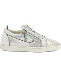 Giuseppe Zanotti - Nicki Zip-Detail Leather Sneakers - Lyst