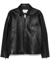 Second/Layer - Leather Bomber Jacket - Lyst
