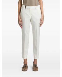 Peserico - Pressed-Crease Cropped Trousers - Lyst