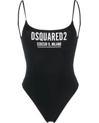 DSquared² - Badeanzug Mit Logo-Print - Lyst