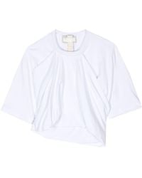Litkovskaya - Graceful Draped Cotton T-shirt - Lyst