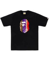 A Bathing Ape - Fans Scarf Ape Head Cotton T-Shirt - Lyst