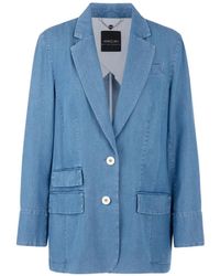 Marc Cain - Pocket Button Oversized Blazer - Lyst
