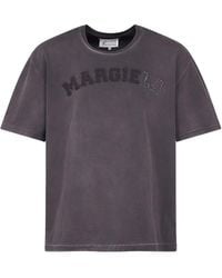 Maison Margiela - T-Shirt Met Geborduurd Logo - Lyst
