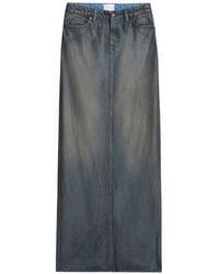 7 For All Mankind - Coated Denim Skirt - Lyst