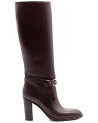 Chantal - Buckle-Strap Knee-High Boots - Lyst