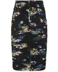Blumarine - Floral-Print Midi Skirt - Lyst