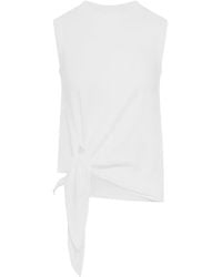 JW Anderson - Knotted Hem Cotton Tank Top - Lyst