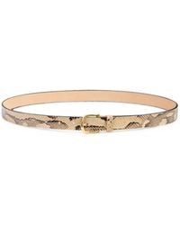 Isabel Marant - Zap Skinny Python-Effect Leather Belt - Lyst