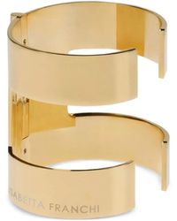Elisabetta Franchi - Rigid Bracelet With Logo - Lyst