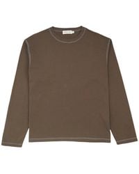 Another Aspect - Another 3.0 Contrast-Stitch Long-Sleeve T-Shirt - Lyst