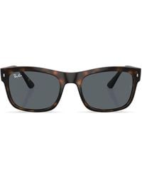 Ray-Ban - Tortoiseshell-Effect Square-Frame Sunglasses - Lyst