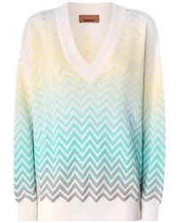 Missoni - Ombré-Chevron V-Neck Sweater - Lyst