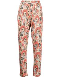 Rosetta Getty - Floral-print Slim-fit Trousers - Lyst