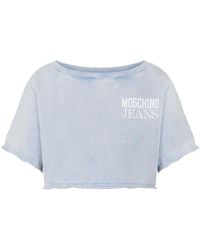 Moschino - クロップド デニムtシャツ - Lyst