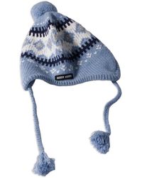 Miu Miu - Island Pattern Ear-Covering Beanie Hat - Lyst