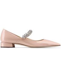 Jimmy Choo - Bing Crystal-strap Ballerina Shoes - Lyst