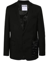 Moschino - Single-Breasted Wool Blazer - Lyst