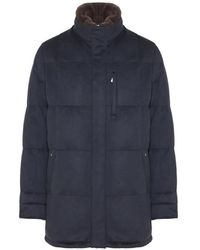 Enrico Mandelli - Padded Shearling-Trim Coat - Lyst