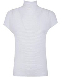 Issey Miyake - "Wooly Pleats Bk Wt 66" Shirt - Lyst