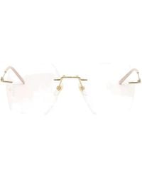 Gucci - Rimless Square-Frame Glasses - Lyst