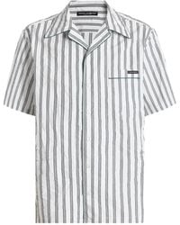Dolce & Gabbana - Chemise Hawaii En Popeline Rayée Froissée - Lyst