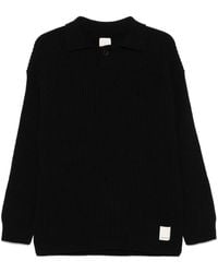 Emporio Armani - Ribbed-Knit Polo Shirt - Lyst