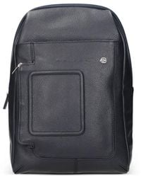 Piquadro - Pebbled Leather Cross Body Bag - Lyst