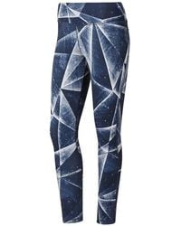 Reebok - Geometric Print Leggings - Lyst