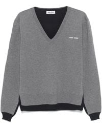 Miu Miu - Jersey con cuello en V - Lyst