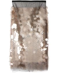 N°21 - Sequin-embellished Layered Skirt - Lyst