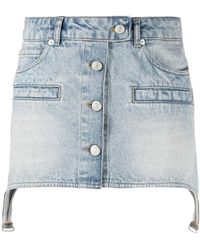 Courreges - Minigonna denim asimmetrica - Lyst