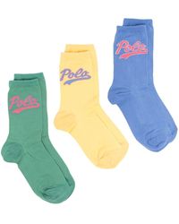 Polo Ralph Lauren - Intarsia-knit Ankle Socks - Lyst