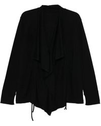 Yohji Yamamoto - Draped Drawstring Cardigan - Lyst