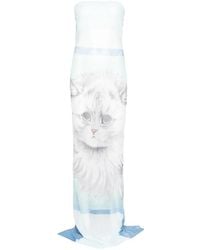 BARBARA BOLOGNA - Cat-Print Strapless Maxi Dress - Lyst
