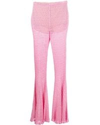 Blumarine - Knitted Flared Trousers - Lyst