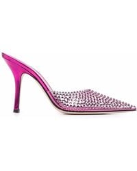 Paris Texas - Crystal-Embellished Mules - Lyst