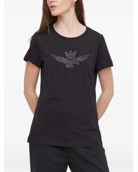 Aeronautica Militare - T-Shirt Mit Logo-Verzierung - Lyst