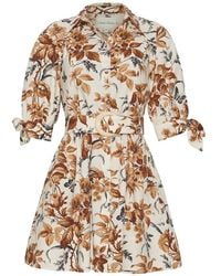 Cara Cara - Caro Floral-Print Belted Dress - Lyst