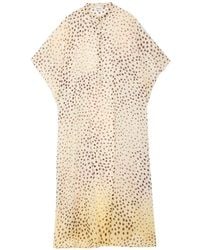 Ottod'Ame - Polka-Dot-Print Shirt Dress - Lyst
