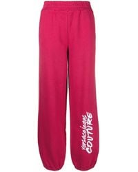 Versace Jeans Couture - Logo-Print Cotton Track Pants - Lyst