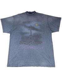 Balenciaga - T-Shirt Oversize Paris À Imprimé Lune - Lyst