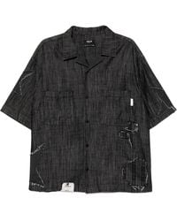 FIVE CM - Denim Short- Sleeves Shirt - Lyst