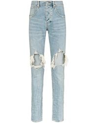 Purple Brand - Jeans Slim Con Strappi - Lyst