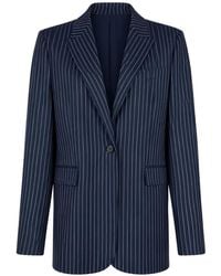 Pinko - Blazer Boutonné À Fines Rayures - Lyst