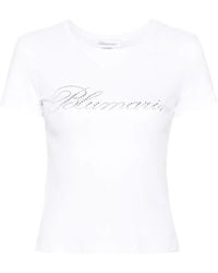 Blumarine - Logo Cotton T-Shirt - Lyst