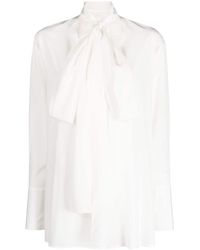 Givenchy - Blusa con lazo en el cuello - Lyst